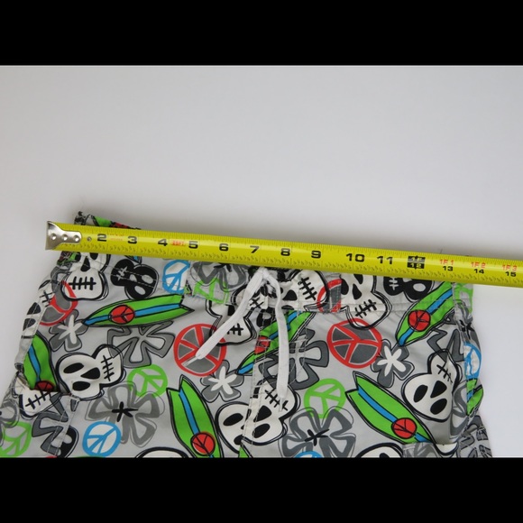 JOE BOXER skulls and peace signs swim trunk SZ 6/7 - Picture 6 of 8